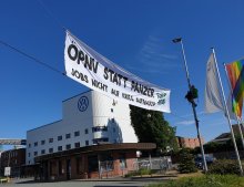 ROBIN WOOD Aktion Öffis statt Panzer