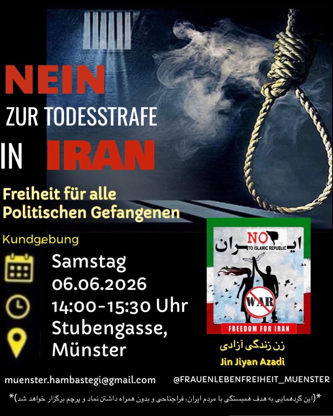 Solidarität mit der Freiheitsbewegung im Iran.