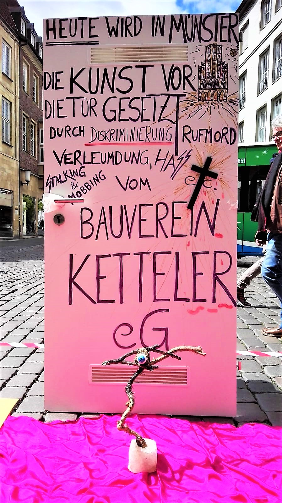 Benjamin Künneth Mark Bellinghaus Kunstfreiheit Bauverein Ketteler eG Räumung Kunst vor die Tür