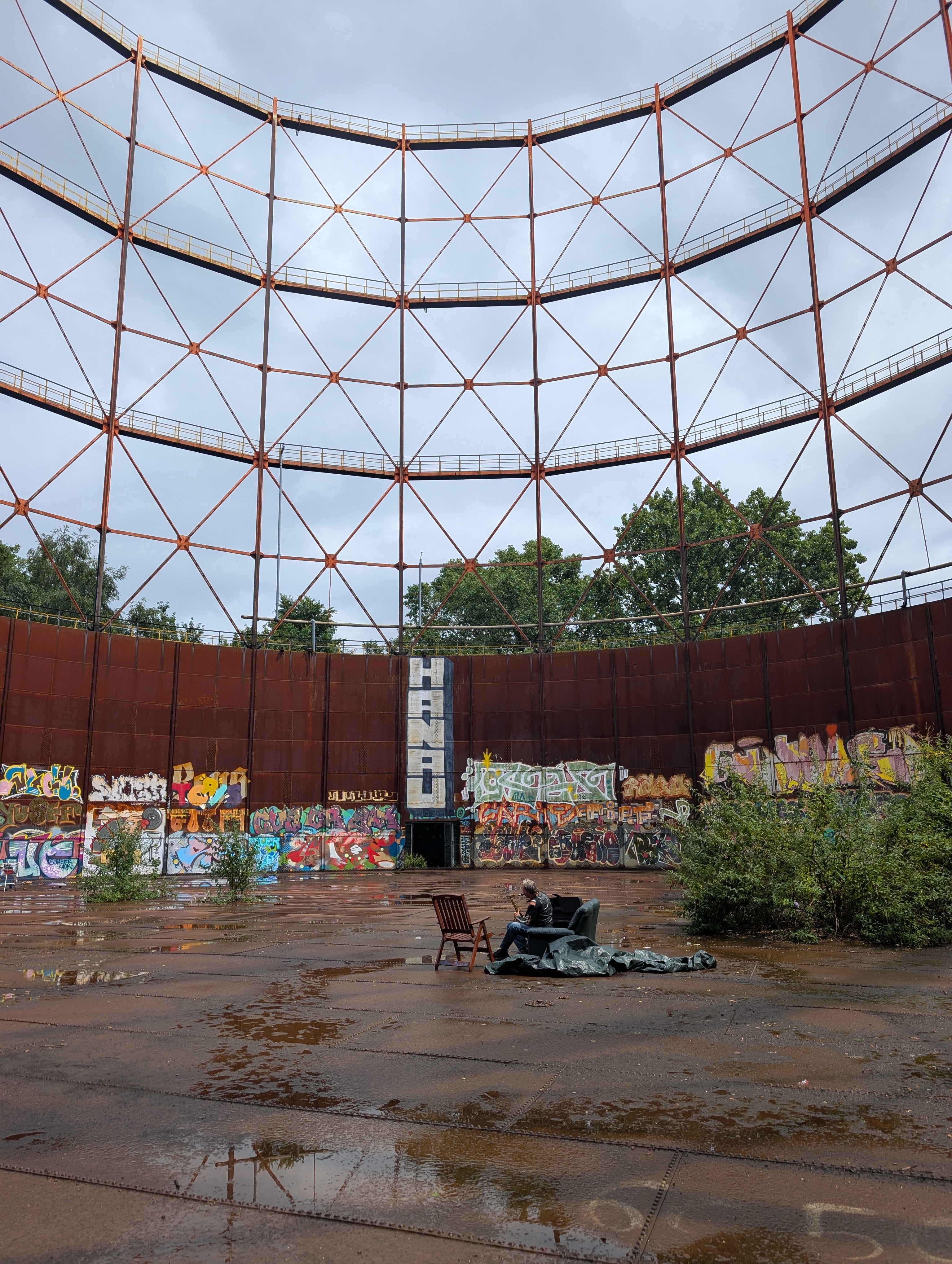 Altes Industriedenkmal, Gasometer von innen