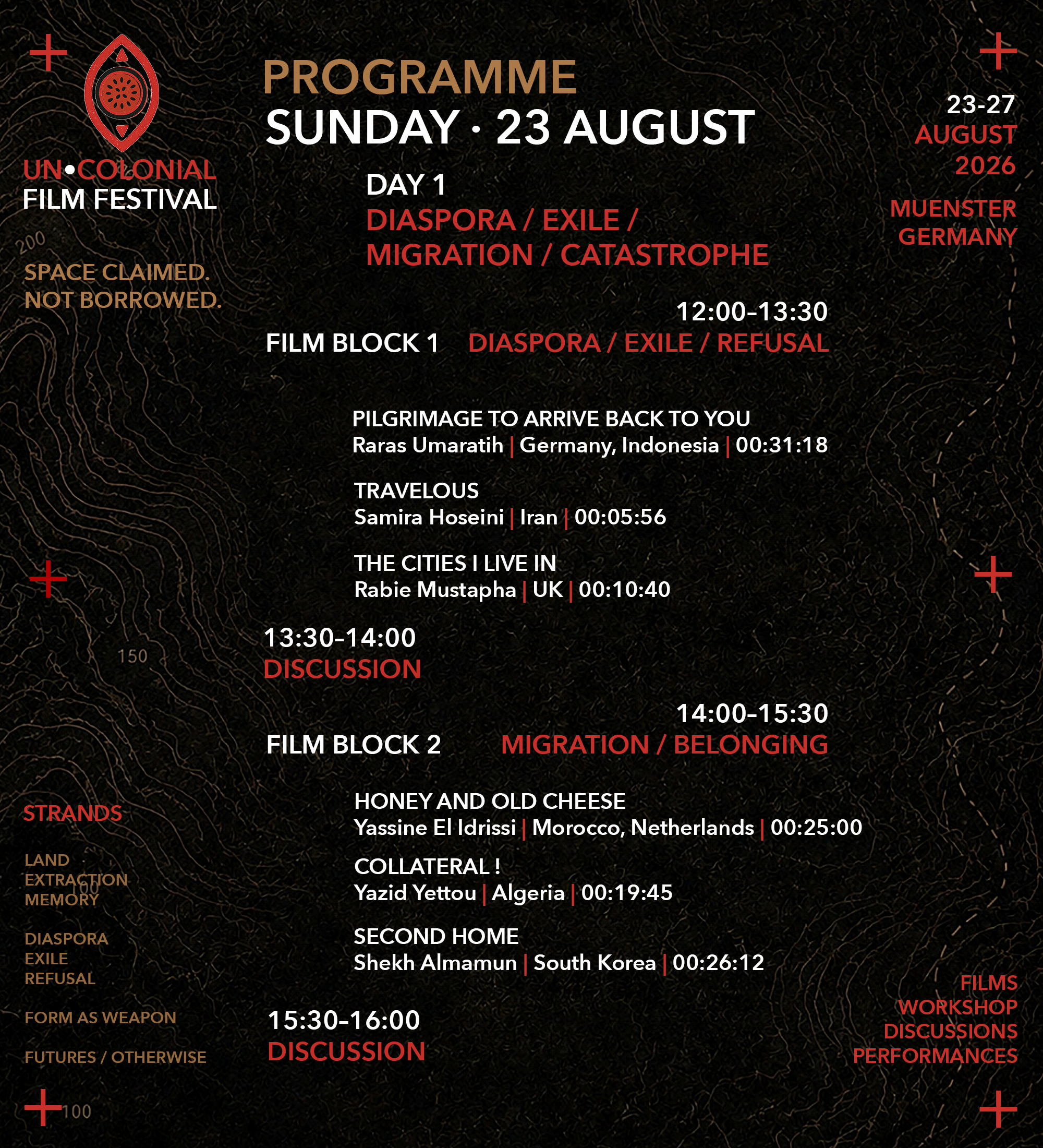 Festival schedule 1