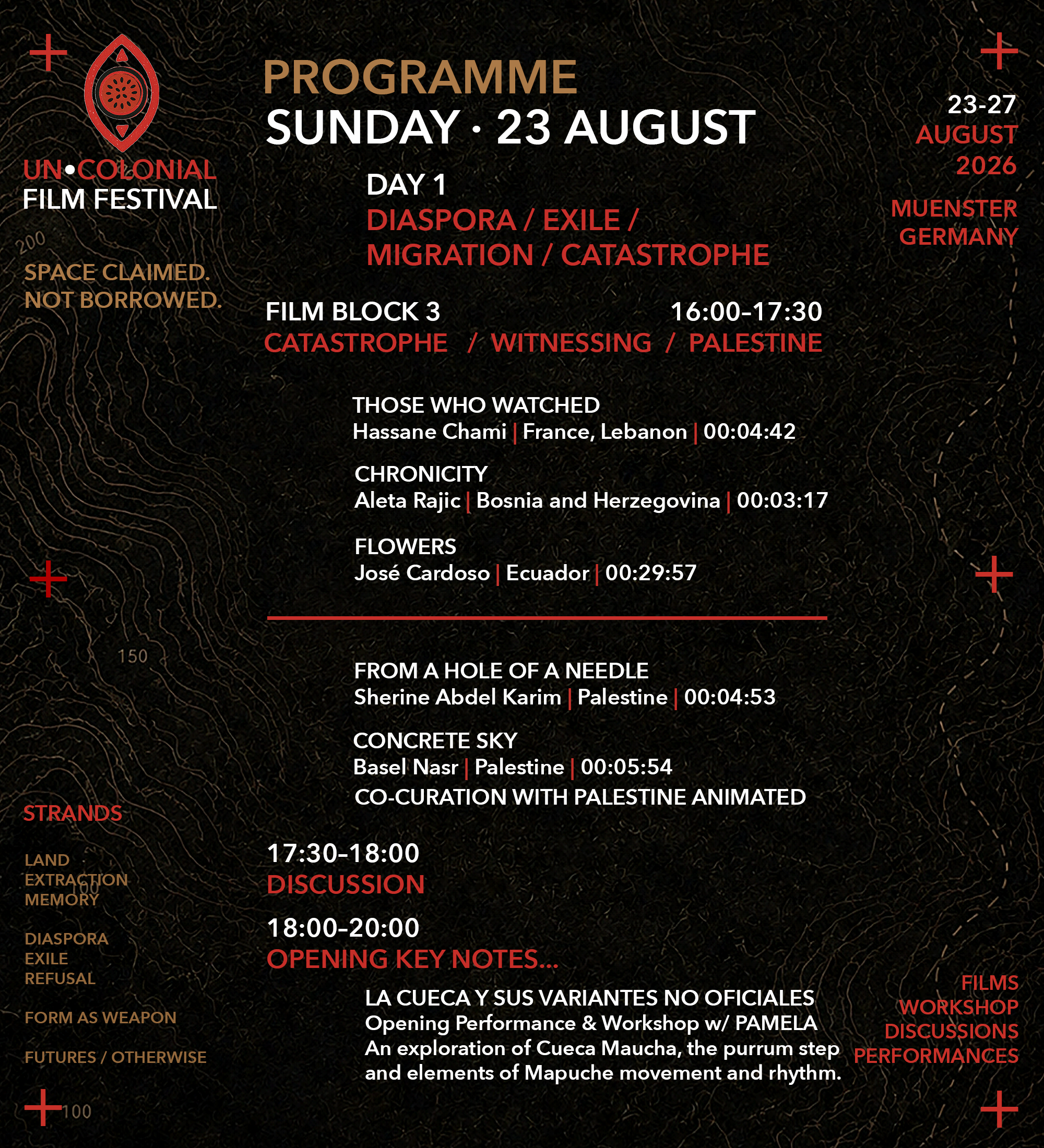 Festival schedule 2