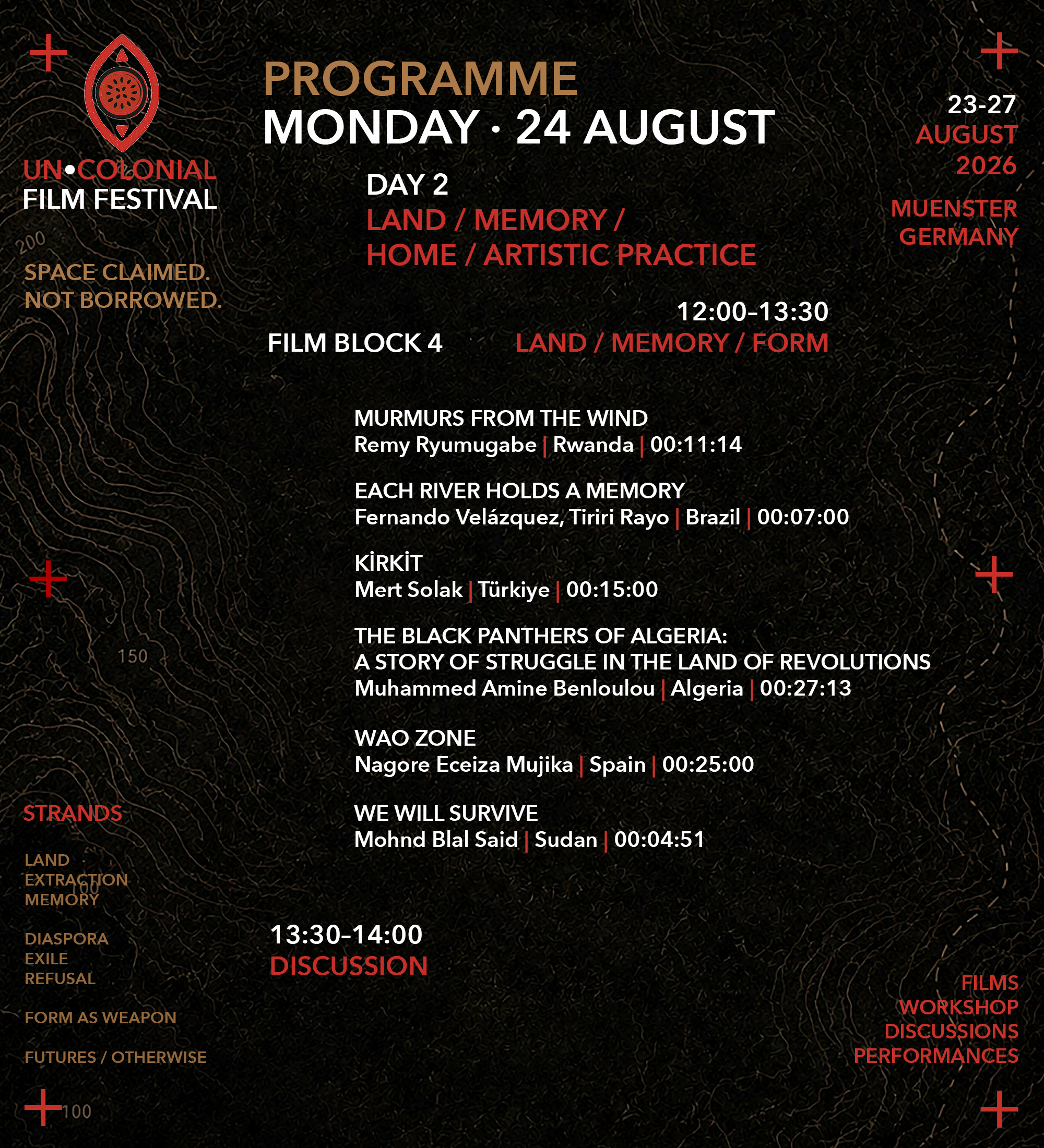 Festival schedule day 2 - 1