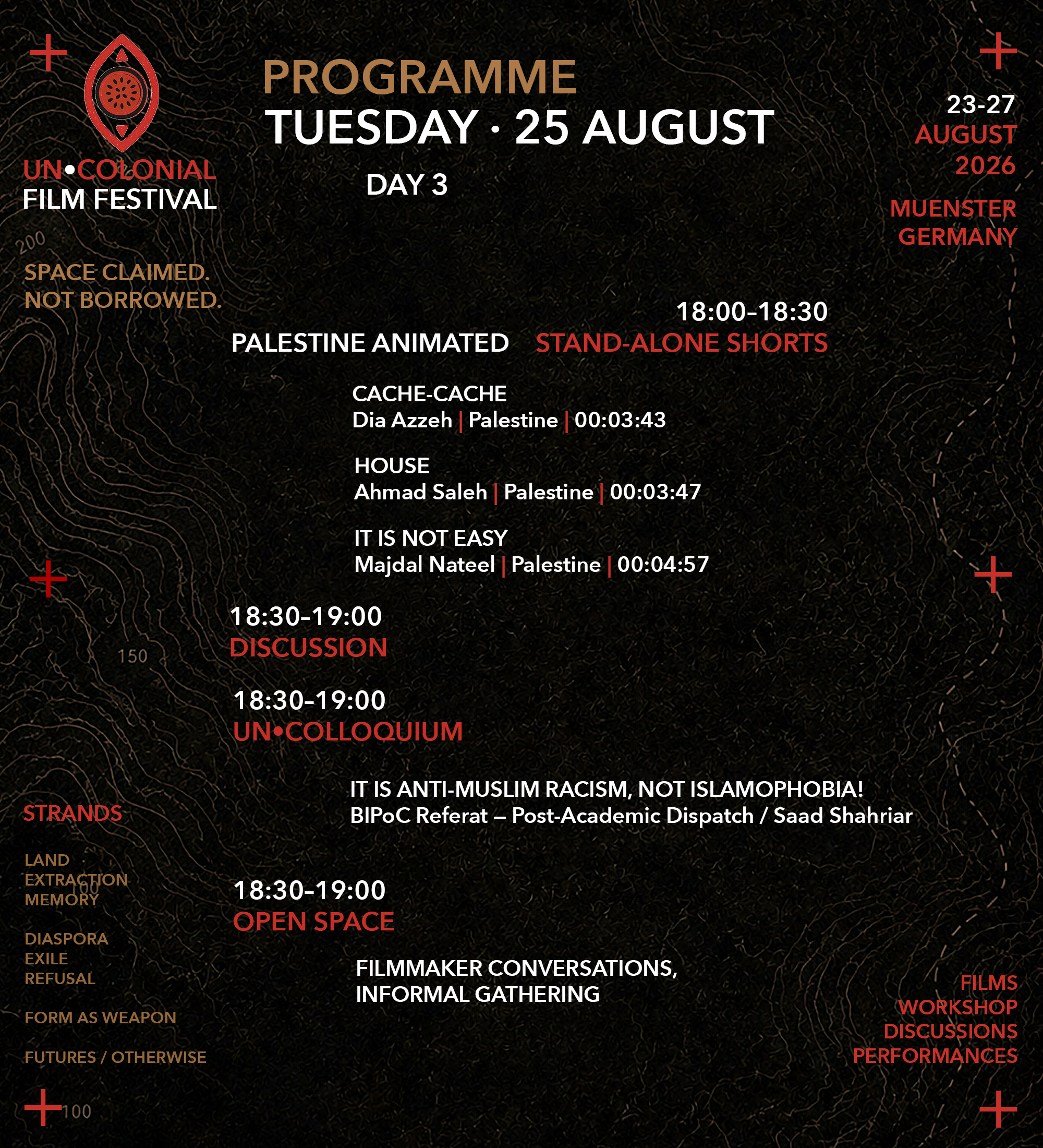 Festival schedule Day 3 -3
