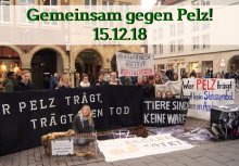 Aktive gegen Pelz vor Escada in Münster