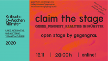 claim the stage - open stage by gegengrau