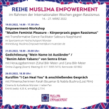 Programm Veranstaltungsreihe Muslima Empowerment
