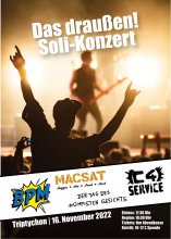 draußen!-Soli-Konzert mit BPM, C4 Service, Der Tag des dümmsten Gesichts und MACSAT