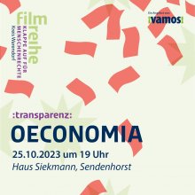 Titel Oeconomia und fliegende Geldscheine