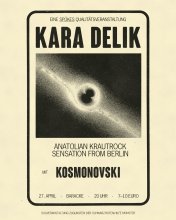 Poster für den 27.04.24 - Solikonzert mit Kara Delik und Kosmonovski in der Baracke zugunsten der Schwarz-Roten-Hilfe Münster