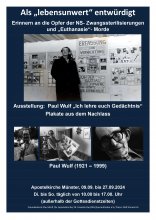 Ausstellungsplakat: Paul Wulf vor seiner Ausstellung