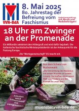 Sharepic 8. Mai 2025 Gedenken am Zwinger Münster