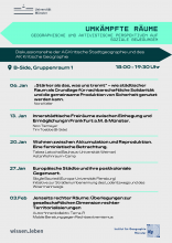 Gesamtübersicht aller Termine der Diskussionsreihe