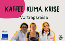 3 Frauen, Vortragsreise zum Thema Kaffee. Klima. Krise