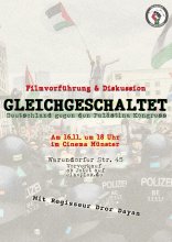 Filmplakat Gleichgeschaltet - Deutschland gegen den Palästina Kongress