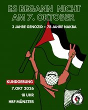 Kundgebung: Es begann nicht am 7. Oktober