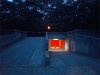 Parkdeck, Oberdeck, Unterdeck, abends, Rotlicht unten