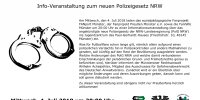 Info-Veranstaltung zum neuen Polizeigesetz NRW