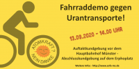Fahrraddemo gegen Urantransporte a 13.09.2020