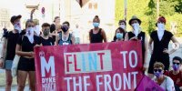 FLINT to the Front - Banner vom letzten Jahr mit Menschen