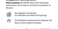 Merfin Demir, 1980 geboren als Sohn muslimischer Rom:nja, ist als pädagogische Fachkraft und in der rassismuskritischen Empowermentarbeit tätig. Er hat unter anderem an zwei wissenschaftlichen Studien zum Empowerment von Sinti:zze und Rom:nja (Alice Salomon Hochschule/ Hochschule Mitweida) mitgewirkt, welche von der Unabhängigen Kommission Antiz.mus beauftragt wurden. Behara Jasharaj wird Merfin Demir beim Workshop unterstützen. Sie ist Rom:ni und lebt als Studentin in Münster. 