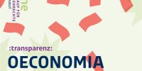 Titel Oeconomia und fliegende Geldscheine