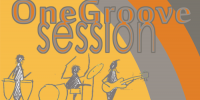 Flyer zur One Groove Session, oben links steht das Datum der Veranstaltung: sechster März 2025 ab 19 Uhr. Rechts oben steht das herzförmige Logo der B-Side mit der Adresse Am Mittelhafen 42. In der oberen Mitte steht der Titel One Groove Session unmittelbar darüber eine Charakterisierung groovige Impro Jam Session. Unter dem Titel sind drei Strichmännchen zu sehen, wie sie an Instrumenten Trommeln, Schlagzeug und Bass-Gitarre spielen. Unterhalb der Figuren steht der Hinweis Bass, Gitarre, Drum vorhanden and