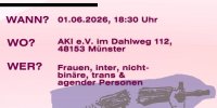 Eine Person hält ein Gewehr hoch, das in zwei gerissen wird. Daneben ein peace-Zeichen
